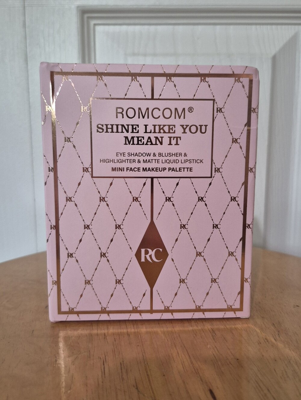 Romcom makeup book, with eyeshadow Palette  blush and lipstick